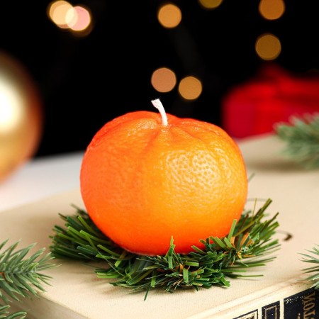 New Year's candle "Mandarin"