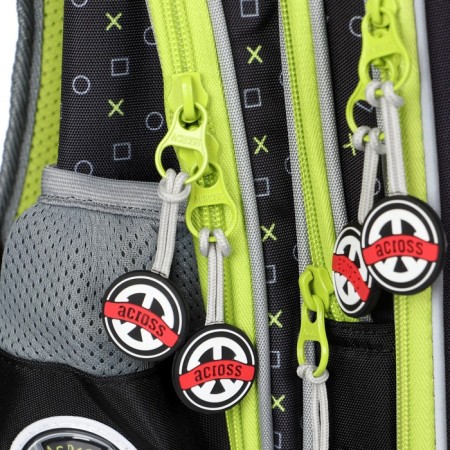 Frame backpack 36 x 29 x 17 cm, Across 192, filling: bag, gray/green ACR22-192-5-9