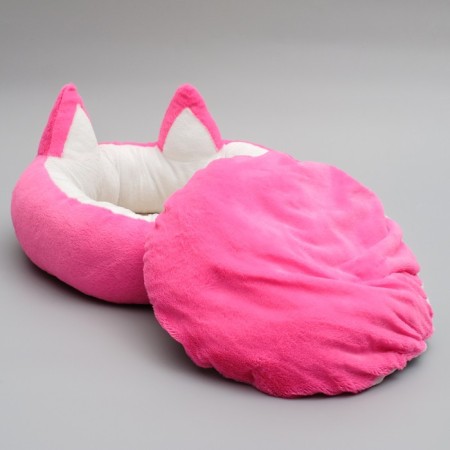 Lying "checker" with a bilateral mattress, 50 x 12 cm, plush, mix of flowers-3