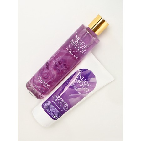 Gift set Ural Lab: shower gel 250 ml and body cream 200 ml, lilac and lavender aroma-3