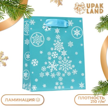 Laminated "Snow Christmas tree" 11.5 x 14.5 x 6 cm-2