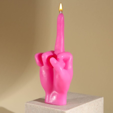 Formation candle "F*ck you", pink-2