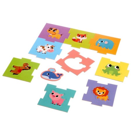 Puzzles in plastic packaging "Funny animals", 18 details-2