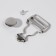 Fasteners for overalls, with buttons, 25 mm, 10 pcs, silver color