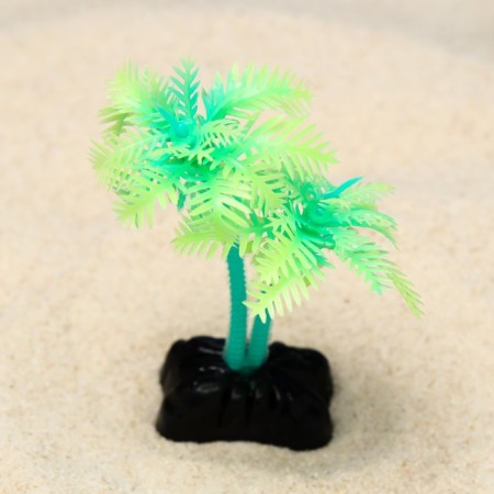 The artificial aquarium "palm tree", luminous, 10 cm, green-1