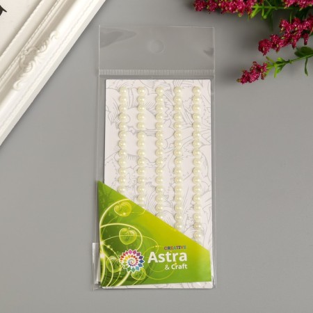 Decorative stickers "Pearls" 0.5 cm, 105 pcs, milk-2