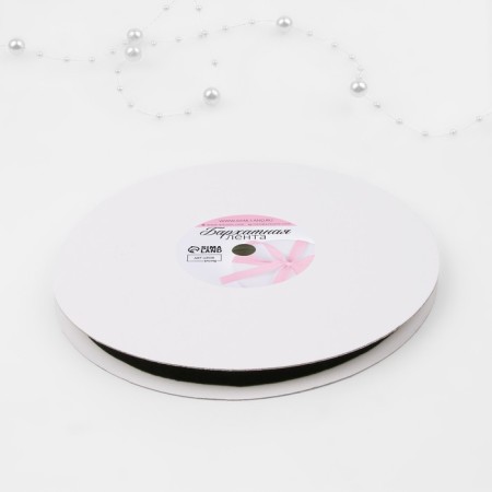 Velvet tape, 10 mm, 18 ± 1 m, black color No. 03-3