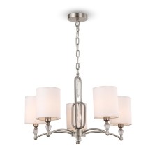 Suspended lamp Freya FR1007PL-05N Riverside, 660x660x1425 mm, E14, 5x40W, Nickel color