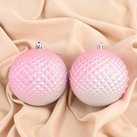 Set of balls plastic D-10 cm, 2 pcs "Rose" Rose