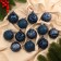 Set of balls plastic D-6 cm, 12 pcs "Melody" Ornament, blue