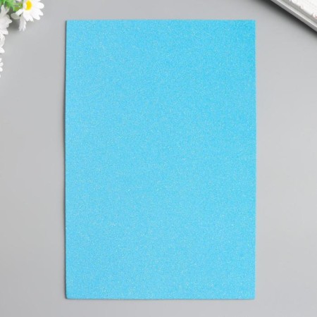 Foamiran "neon shine - blue" 2 mm A4 format (set of 5 sheets)-1