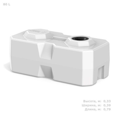 Rectangular capacity, series t, 80 l, white color-1