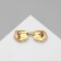 Brooch "Glasses" Glamor, white color in gold