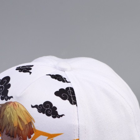 Baby cap for the boy "Anime", white color, rr 52-54 5-7 years-9