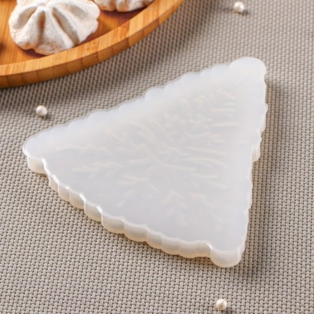 Silicone Mold "Patterned Christmas tree", 12.5 × 12 cm, the color is transparent-3
