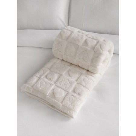 Plaid was valid “hearts”, size 100x140 cm, milk color-1