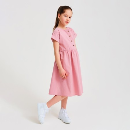 Платье для девочки MINAKU: Cotton Collection цвет сиреневый, рост 122-1
