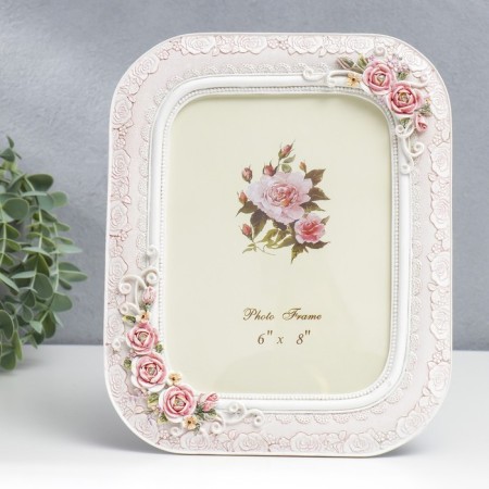Polystone photo frame 15x20 cm "Roses and lace" 26x21.5 cm