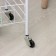 The floor floor is 3-section, on wheels, 27 × 36 × 66 cm, white color