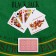 Plastic playing cards "8012", 54 pcs, 28 μm, red, 6.3 x 8.8 cm