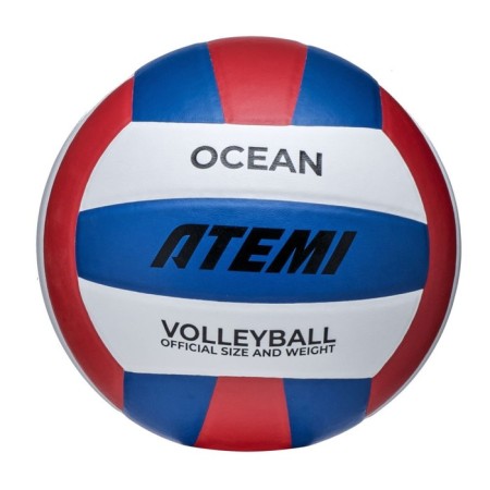 Volleyball ball Atemi Ocean (N), synthetic leather PU, 18 panels, glued, circle 65-67 cm