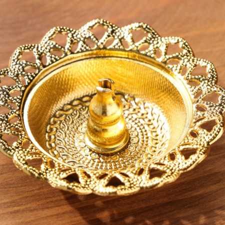 Top for any incense "Friendship", golden, 2.3x7 cm-2