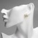 Earrings with rhinestones Xuping Creation Spiral, white color in pink gold