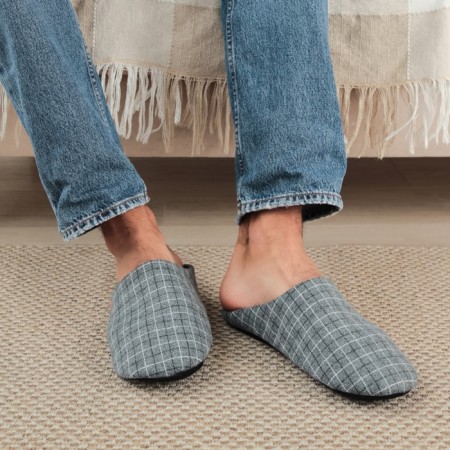 Male slippers, size 42-43, gray color