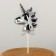 Topper for the cake "Unicorn", 21 × 7 cm, silver color