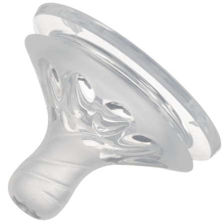 Nipple for a bottle, +6 (x) month, 2pcs., Fast stream (thick cereals), Natural, Throat 50mm-7