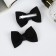 Hair clip "Schoolgirl" (set 2 pcs) texture, 6 cm, black