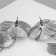 Earrings hanging "flower" catlaya, color silver, 10cm