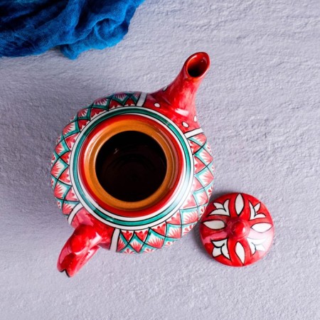 Rishtan ceramics "Patterns", 800 ml, red-2