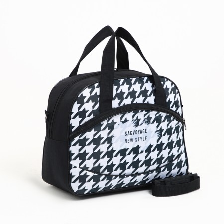 Small Small suitcase 20 "with a bag, a lightning department, with an extension, the color is black-8