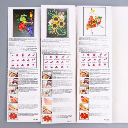 Quilling set (PVA glue, tool, ruler, 120 strips 54x0.5 cm) mix 30x21 cm-7
