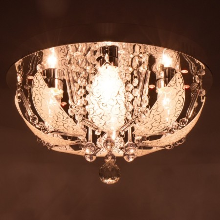 Svetogor chandelier "Grodno" 4x60W E27 LED lighting chrome 40x40cm-4