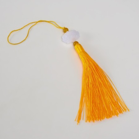 Textile suspension, plastic "Brush. Lotus" yellow 1.2x2.7x14.5 cm-3