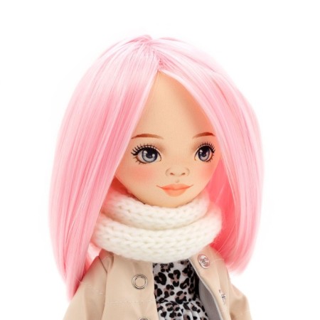 Billie soft doll "in a leather down jacket", 32 cm-3