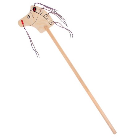 Horse slide on a stick, with a mane-1
