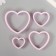 Cutters for polymer clay "heart" set of 4 pcs 3.3x4 cm 4.3x5 cm 5.4x6.2 cm 6.7x7.5 cm