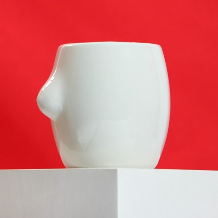 Ceramic "chest" white, 250 ml, white color-1
