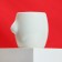 Ceramic "chest" white, 250 ml, white color