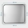 Gastrootiness 2/1 of stainless steel, 20 mm, 65.4 × 53.3 × 2 cm, thickness 0.8 mm