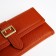 Women's wallet on the button, redhead color