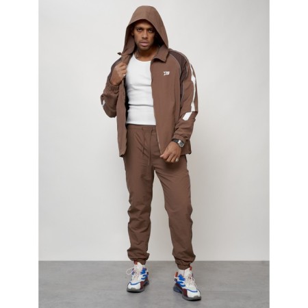 Male tracksuit, size 50, brown color-12