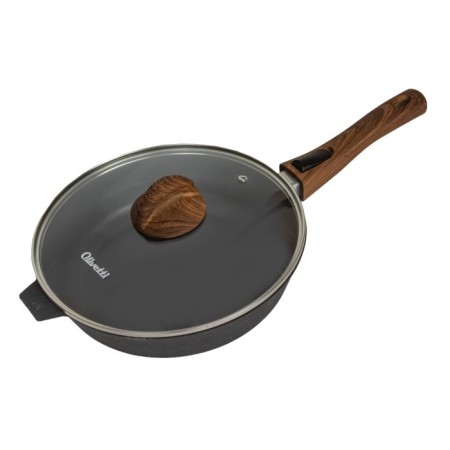 Cast iron pan Olivetti Villagio IFP128LD, with a lid, D = 28 cm