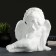 Figure "Angel Sitting Medium" 30x21x25cm, white