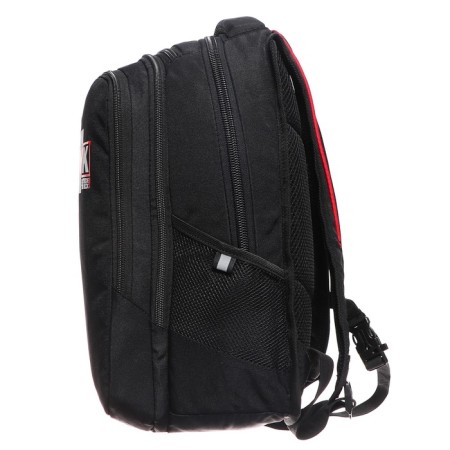 Youth backpack 42 x 31 x 22 cm, Grizzly, ergonomic back, laptop compartment, black/red-3