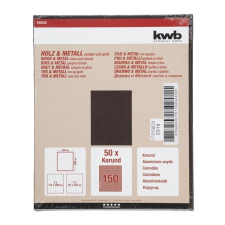 Folder paper KWB, K150, Paper, 230x280 mm, aluminum oxide-1