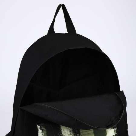 School textile “khaki”, with a pocket, 30x12x40cm, black color-5